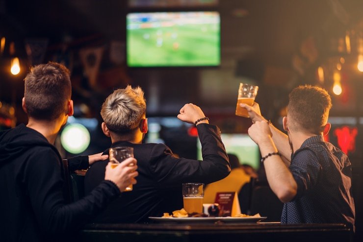 Suasana permainan sepak bola dalam platform online hiburan digital